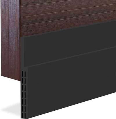Deur Tochtstopper - Deurafdichting Sweep - Tocht Buiten Houden - Verbreed Ontwerp - 39 "L - Zwart