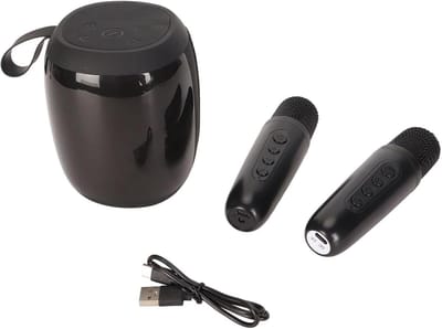 Karaoke Machine - Zing Systeem - Feest Muziek - 360 Graden Geluid - 17x16x11 cm - Zwart