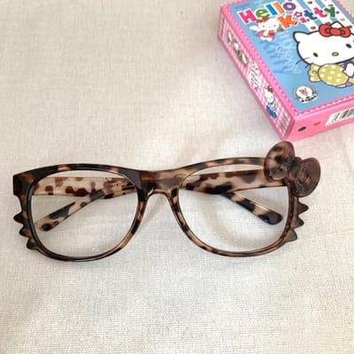 Y2K Luipaardprint Brilmontuur Anime Luipaardprint Brilmontuur Kawaii Retro Bril Cartoon Schattige Bril Decoratief Speelgoed gray