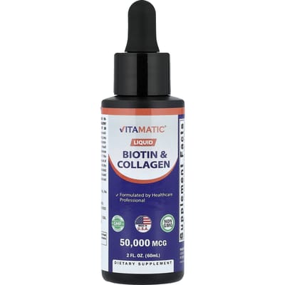 Vitamatic, Biotine & Collagène Liquides, 60ml (2 fl oz)