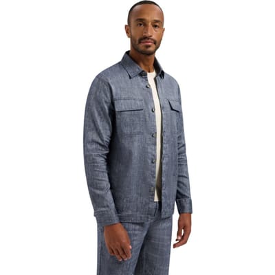 No Excess Overshirt full button 2-tone with l night