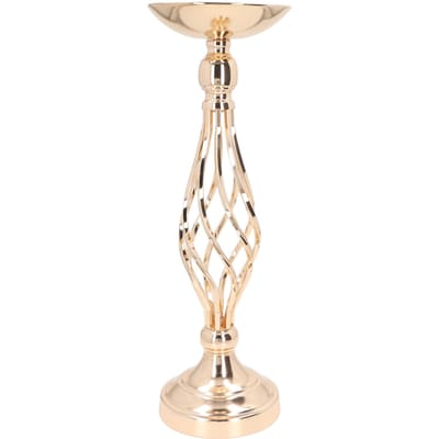 Bougeoir de Table Ornement Fer Torsadé Curb Porte-bougie Ornement Décoratif Bougeoir de Mariage S or