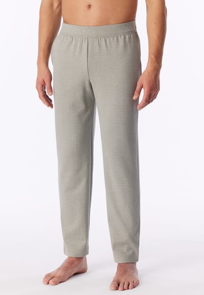 Langere broek met fijne fijnrib, jacquard, bright taupe - Mix+ Relax 48