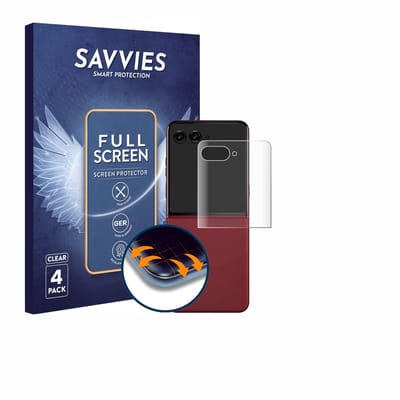 Savvies - Screenprotector voor Motorola Razr Ultra 2025 (Achterdisplay) - Folie Beschermfolie transparant volledig dekking 4 Stuks