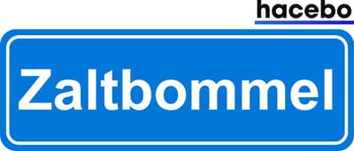 Hacebo - Plaatsnaam Sticker - 29x10 CM - Zaltbommel sticker - Verkeersborden sticker - grappige cadeaus - Zaltbommel