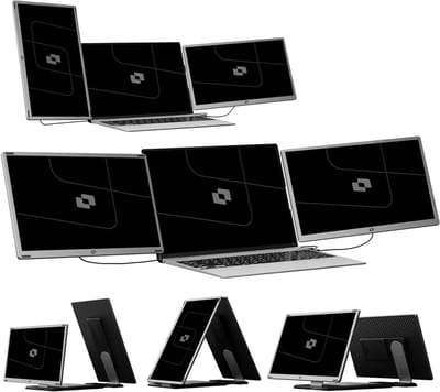 Draagbare Monitor - Extra Beeldscherm - Productief Werken - Modulair Ontwerp - 156 inch - Grijs