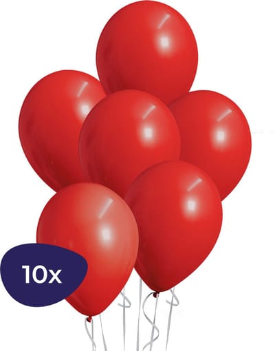 Rode Ballonnen - 10 Stuks - Helium Ballonnen - Latex - Verjaardag Versiering - Valentijnsdag - Moederdag