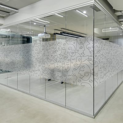 Privacy raamfolie - Abstract XL - Stickers voor ramen en douchedeuren - 40x200cm