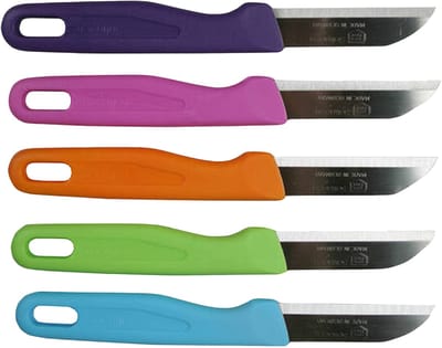 Solingen schilmesjes - multi kleuren - 6x stuks - 16 cm - Keukengerei - Aardappel schilmesjes