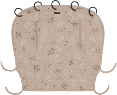 Dooky Universal Cover Zonnescherm Kinderwagen - UV bescherming voor je kind - Zonnedoek Buggy - Romantic Leaves Beige