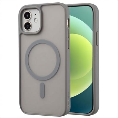 imoshion Hoesje - Geschikt voor iPhone 12 Pro / 12 - Color Guard Backcover geschikt voor MagSafe - Grijs