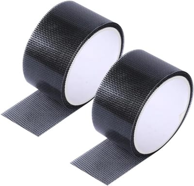 2 stuks - Hor Reparatie Tape - 5cm*2m - Raamscherm reparatie tape - Reparatietape - Raamhor Tape - Hor Reparatie - Horreparatie Tape - zelfklevend - voor het bevestigen van horren, tenten, netten, vliegenschermen en buitenverblijven - zwart