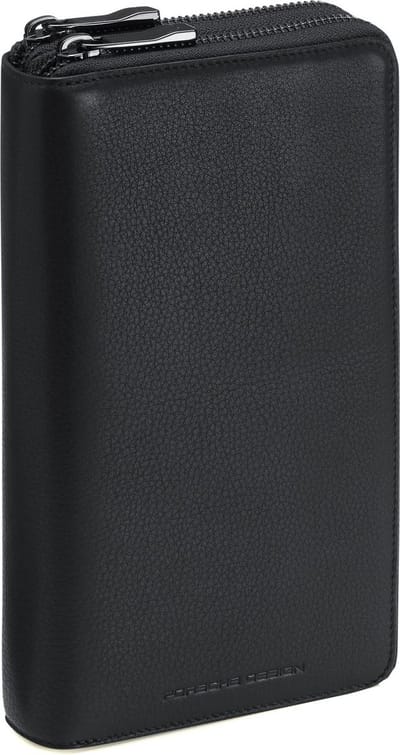 PORSCHE DESIGN Leren Portemonnee Business Men's Pouch 12 XL Black Zwart