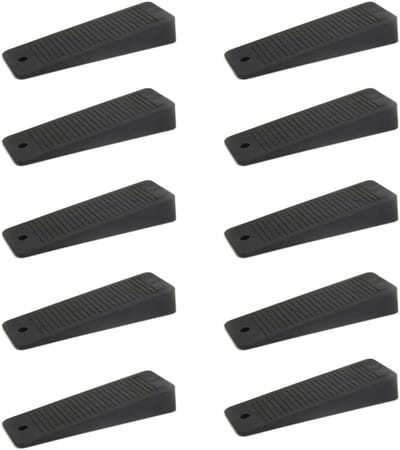 10x deurwiggen in hard rubber - Zwart - Duurzaam en eenvoudig schoon te maken