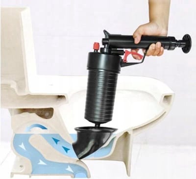 Borvat® Krachtige Luchtdruk Ontstopper – Herbruikbare Afvoerreiniger – Hoge Druk Ontstoppingspomp voor Toilet en Gootsteen- Zwart