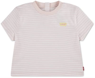 Levi´s ® Kids Striped Mini Batwing T-shirt Met Korte Mouwen Roze 3 Months Meisjes