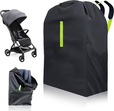 Duurzame en waterdichte buggy tas voor luchtvaart en autotransport, 120 x 63 x 43 cm, zwart, unisex, ideaal voor reizen en opslag