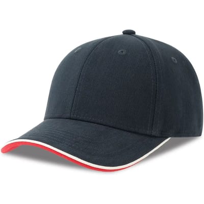Atlantis Headwear Pilot Piping Sandwich-S Cap AT698 - Navy - One size