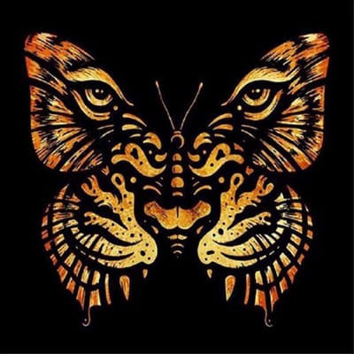 Peinture Diamant 5D DIY  Tigre Fantaisie  Broderie Diamant Point de Croix Strass Complet 20X30CM brown