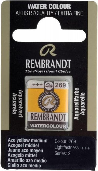 Rembrandt water colour napje Azo Yellow Medium (247)