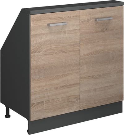 Vicco Rion Kast voor schuine wand – met 2 deuren Sonoma/antraciet