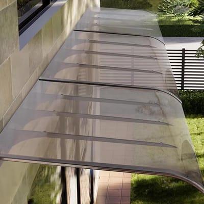 Deurluifel - Veranda luifel - Regenbescherming Buiten - Slagvast polycarbonaat - 50x200cm - Bruin