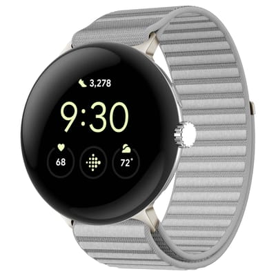 imoshion Nylon bandje voor de Google Pixel Watch 5 / Watch 4 / Watch 3 / Watch 2 / Watch (41 mm) - Lichtgrijs