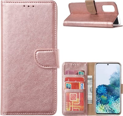 Hoesje Geschikt Voor Samsung Galaxy S20 FE 2022 Hoesje Geschikt Voor Samsung Galaxy S20 FE 2022 Bookcase / Wallet case - Rose Goud