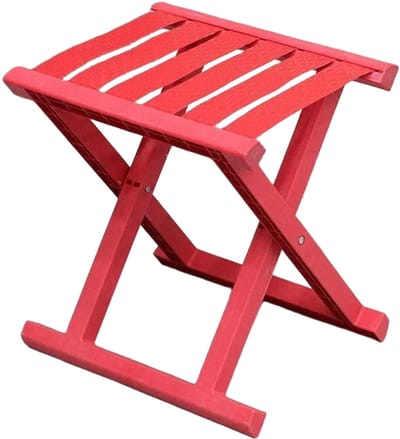 Tuinstoelen - Draagbare Opvouwbare Kruk - rood