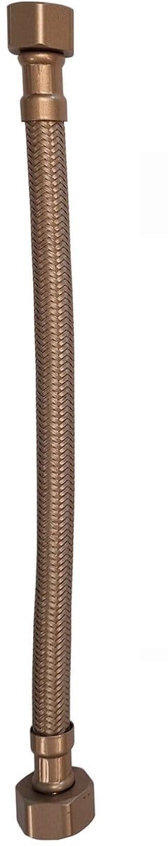 Wiesbaden Riko Flexibele Aansluitslang 1/2 x 3/8 25 cm Geborsteld Brons Koper