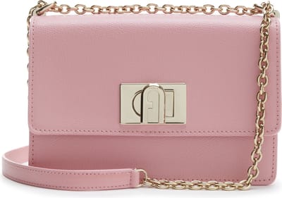 FURLA Leren Schoudertas Avondtas 1927 Mini Crossbody 20 Begonias Zalmroze