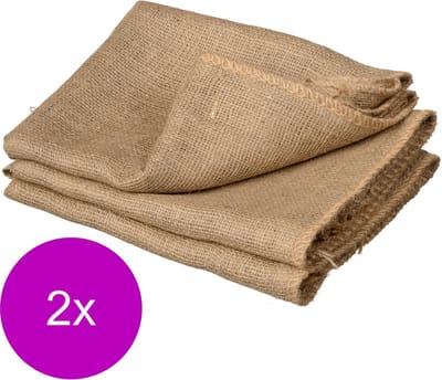 Nature Jutezak Met Aantrekkoord - Kweekbenodigdheden - 2 x 40x40x90 cm Naturel 3 stuks