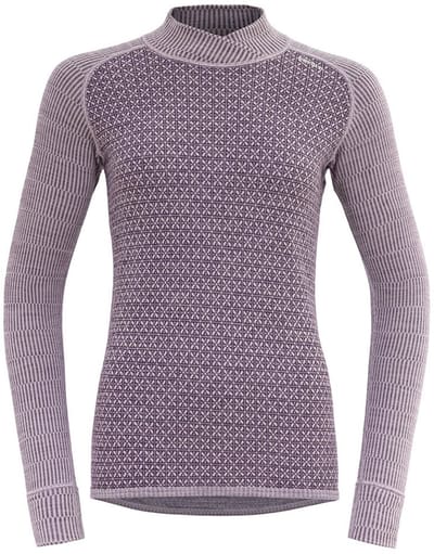 Devold Of Norway Kvitegga Merino 230 Cross Neck T-shirt Met Lange Mouwen Grijs,Paars XL Vrouw