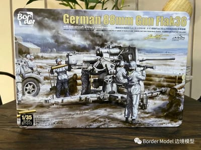 Border Model Modelbouwpakket Militaire voertuigen - BT013 German 88mm Gun Flak36 w/6 anti-aircraft artillery crew members Plastic - 1:35 - Modelbouw