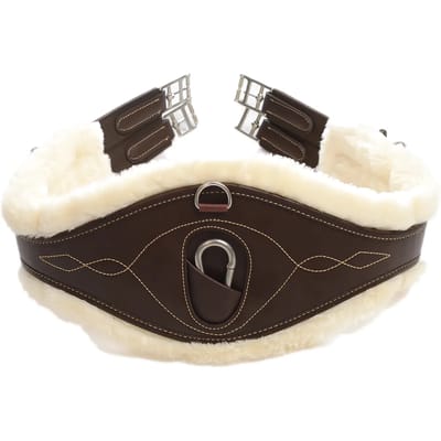 Kentucky Horsewear - Anatomische singel wol / bont bruin 115 cm
