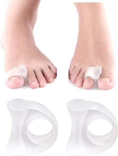 Hallux Valgus - teenspreider - teencorrector - teenbeschermer - Grote teen blokjes wit 2 stuks