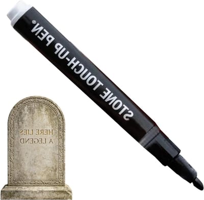 Steen Schrijfstift - Restauratie Marker - Opschriften Herstellen - Waterbestendige Inkt - 16 cm Lengte - Goud