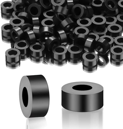 100 Stuks Rubber Washers M3-7x3mm - ABS Spacers, Teflon Bushings en Disc voor Motoren en Machines