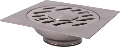Vierkante Doucheput RVS 100x100 mm - Vloerafvoer met Aansluiting