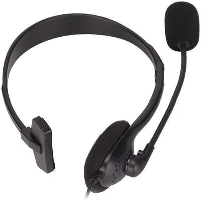 Dailygoods - Headset met Microfoon - Ruisonderdrukking - Ultralicht - Zwart - Klantenservice - Ideaal voor zakelijke gesprekken - Comfortabele oorkussens