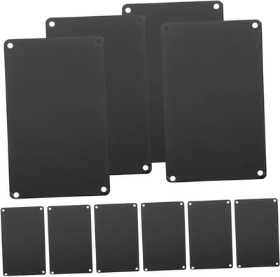 Naambordjes - Deurplaten - DIY Projecten - Aluminium Bord - 10x6 cm - Zwart
