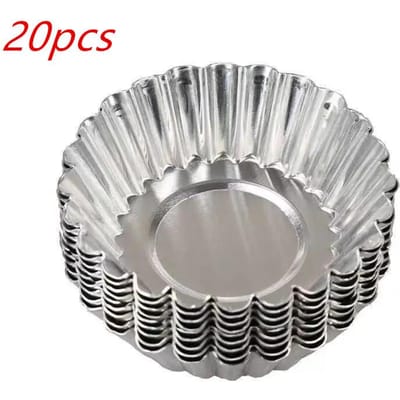 Lot de 10/20/30 moules à tarte aux œufs, bonne conductivité thermique, légers et durables, faciles à démouler pour la cuisson de mini tartes, tartes, cupcakes, muffins