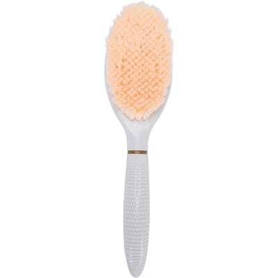 Douche Voetscrubber Voetwasborstel Draagbaar Gebogen Kop Schrobborstel voor Badkamer Grijs wit