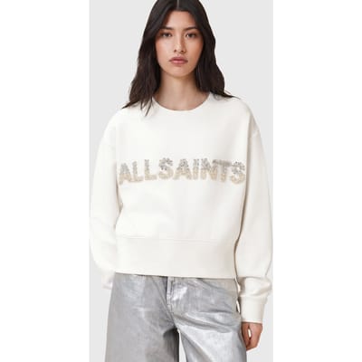 AllSaints Separo Pearl Sweat Optic White Taglia: S | Maglioni a maglia Outlet | Donna | Bianco