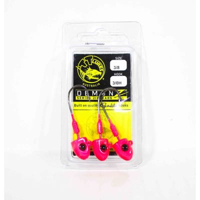 Tackle Tactics TT Demonz Jig Head 3/8oz 3/0H 3/pack Roze (7662)
