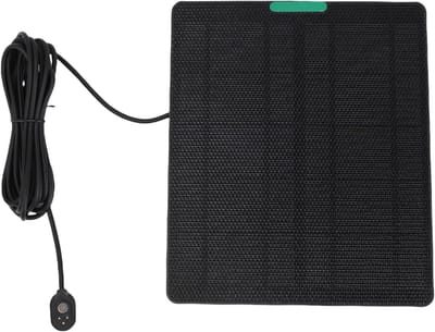Zonnepaneel Beveiligingscamera - Camera Oplader Paneel - Camera Stroomvoorziening - ETFE Monokristallijn - 10W - Zwart