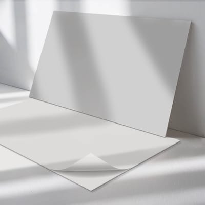 Wallfluent Vinyl Wandpaneel - Kleur Grijs PVC Muurpaneel - 100 cm x 50 cm - Grijs PVC wandpaneel - 1 stuk - Rechthoekig Wandbekleding Vinyl - Patroon Wandpaneel - Zelfklevende Wandbekleding - Wandpaneel Keuken en Badkamer