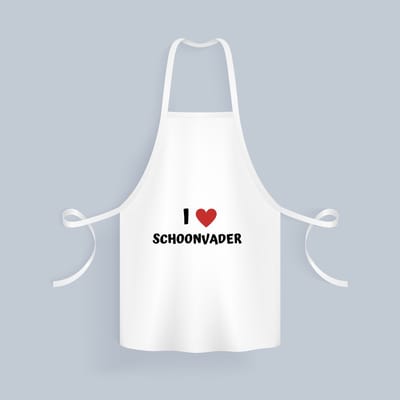 Akyol - i love schoonvader Keukenschort - Papa - de liefste schoonvader - vader cadeautjes - vaderdag - verjaardag - geschenk - kado - 82 bij 71 cm
