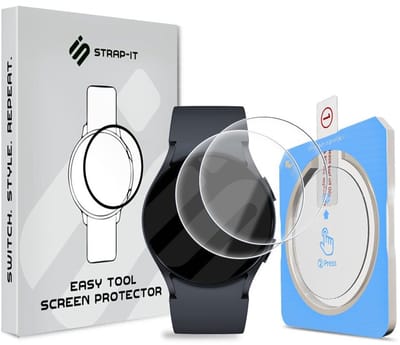Strap-it 2-pack Screenprotector met One-Click Tool screen protector display bescherming geschikt voor Samsung Galaxy Watch 6 40mm