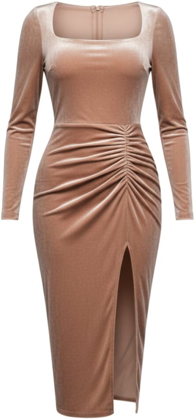 LARICA Jurk - Rits - Jurk Beige XS